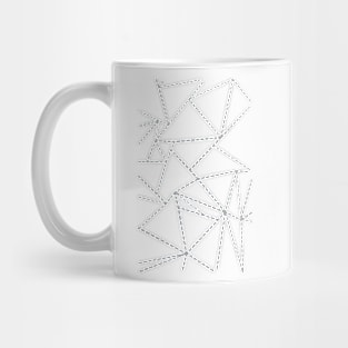 Abstract Dotted Lines Grey Mug